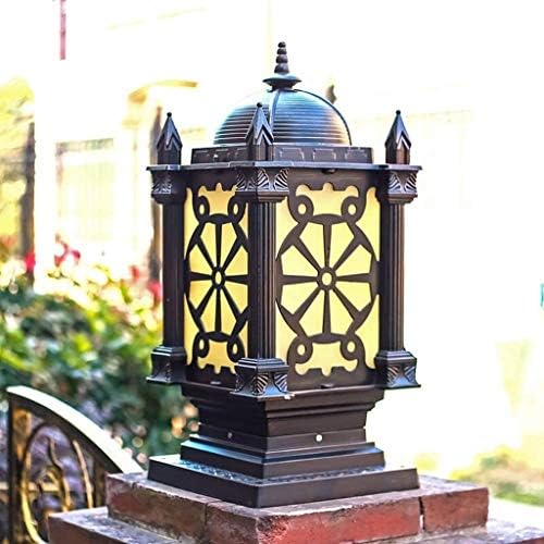 ZCMEB וילה עמוד מנורה ראש סגנון אירופאי דלת ראש קיר חיצונית מנורה חיצונית גדר אטומה גן גן תאורת מדשאה