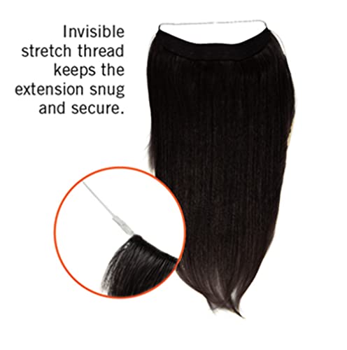 קליפ תסרוקת חינם 16 אינץ ' הארכת שיער בלתי נראית על ידי בגדי שיער-אר 2 אבוני