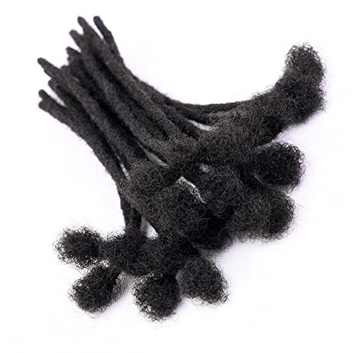אמיתי שיער טבעי ראסטות הרחבות עבור גברים/נשים, 0.4 סמ עובי 16 אינץ 60 גדילים מלא בעבודת יד
