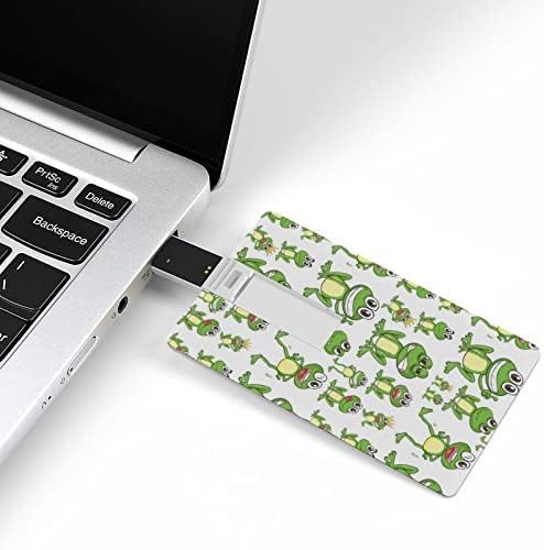 כרטיס צפרדעים ירוק מצחיק USB 2.0 כונן הבזק 32 גרם/64 גרם דפוס מודפס מצחיק