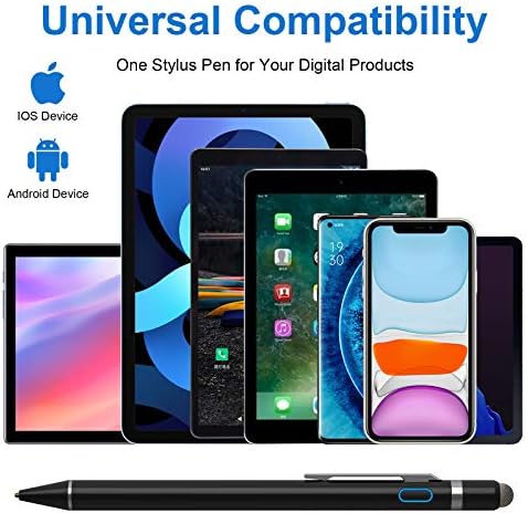 עטים חרטודים למסכי מגע, nthjoys חרט נקודה משובחת אוניברסלית לאייפד, אייפון, סמסונג, iOS/אנדרואיד טלפון