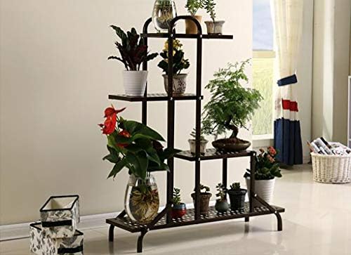 צמח MKKM עמדת מתלים פרחים אירופיים, ברזל רב -רצפה קומה - מדף פרחים בסגנון, סלון מרפסת עצי פרחים תלויים