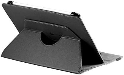 כיסוי מארז עור דמוי עור שחור של Navitech עם 360 מעמד סיבוב תואם למחשב Tablet Intel LG01-10.1 אינץ '