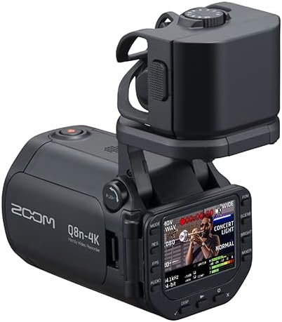 ZOOM Q8N-4K מקליט וידאו שימושי, וידאו 4K UHD, מיקרופוני סטריאו בתוספת שני מתאם Bluetooth XLR ו-