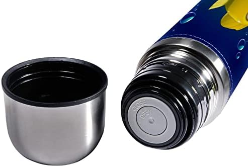 SDFSDFSD 17 גרם ואקום מבודד נירוסטה בקבוק מים ספורט ספורט קפה ספל ספל מעביר עור אמיתי עטוף BPA בחינם, חיות ים
