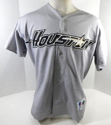 1994 יוסטון אסטרוס בן היינס 39 משחק השתמש בג'רזי אפור 125 ואסטרודום P 90 - משחק משומש גופיות MLB