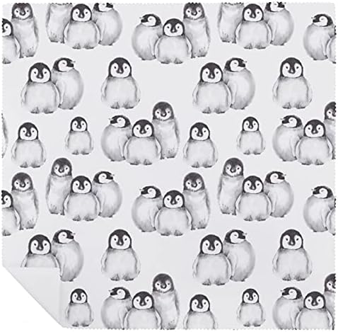 פינגווינים לתינוק חמוד חורפי בעלי חיים חורפים להדפיס חוזר ארוחת ערב מפיתת מפית מושלם לחתונות קוקטייל