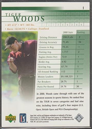 2001 גולף סיפון עליון מס '1 טייגר וודס - RC - כרטיס טירון