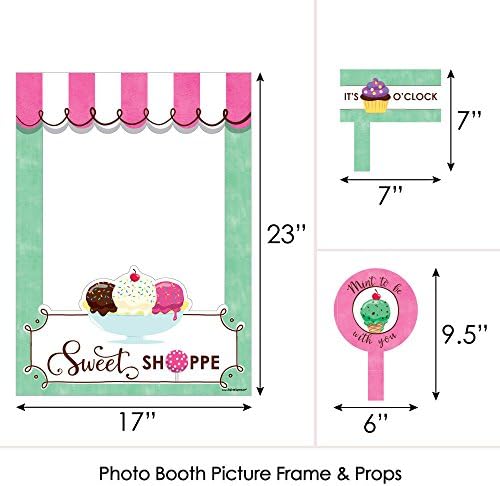 נקודה גדולה של אושר Sweet Shoppe - מסיבת יום הולדת של סוכריות ומאפייה או מקלחת לתינוק Selfie Booth מסגרת תמונה