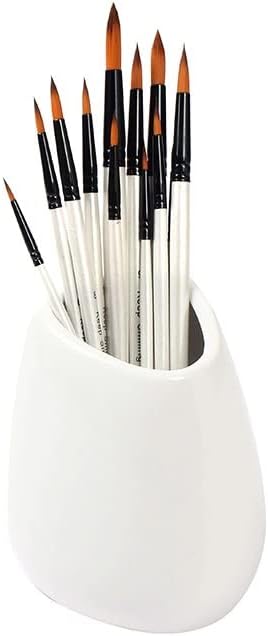 מברשת ניילון ניילון XWWDP 12 אמנות קו עט עט צביעה בצבעי מים גיר מברשת מברשת מברשת שמן (צבע: B, גודל