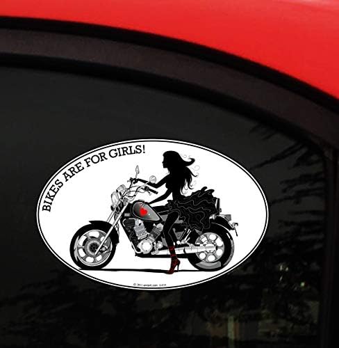 אופנוע מדבקות-אישה סיירת רוכב- & 34; אופניים הם עבור בנות!& 34; - אני רוכב משלי-עבור מכוניות