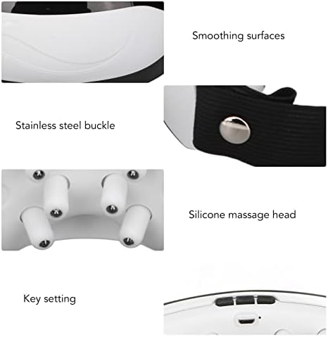 עיסוי עיניים חשמליות, 9 מצבי רטט USB מכונת עיסוי עיניים נטענת עיסוי ניידת עיניים חכמות להירגע ומפחיתים