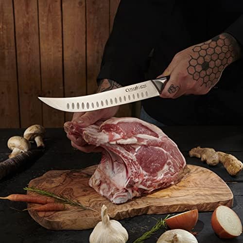 סכין קוטלוקס סימטר וסכין קצבים-פלדה גרמנית גבוהה פחמן מזויפת-טאנג מלא וחד כתער - עיצוב ידית ארגונומית-סדרת