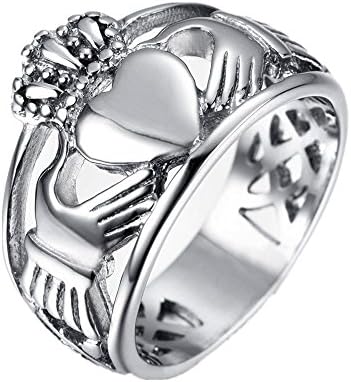 המני תכשיטי גברים של נירוסטה האהבה הקלטית טבעת עם סלטיק קשר נצח עיצוב