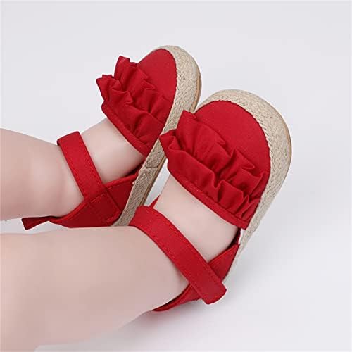 תינוקות בנות ראפלס נעליים ראשון הליכונים נעלי קיץ פעוט שטוח סנדלי תינוק ילד מיטת נעלי בית
