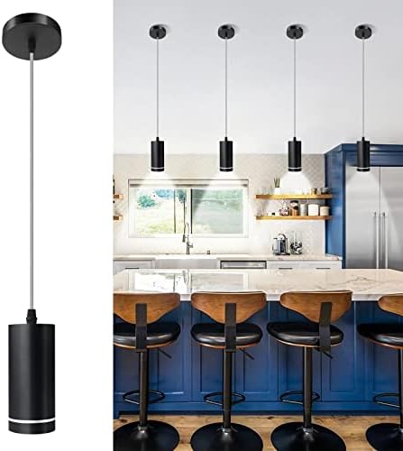 אוקלי מיני תליון שחור אור, תאורת תליון LED מודרנית מתכווננת לחדר אוכל של אי מטבח, חדר שינה, בר, אי מטבח תלייה