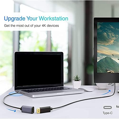 USB C למתאם DisplayPort 4K 60Hz, USB סוג C ל- DP 1.2 כבל לספר השטח, עבור Dell XPS, עבור Galaxy S21 S20 Note 20