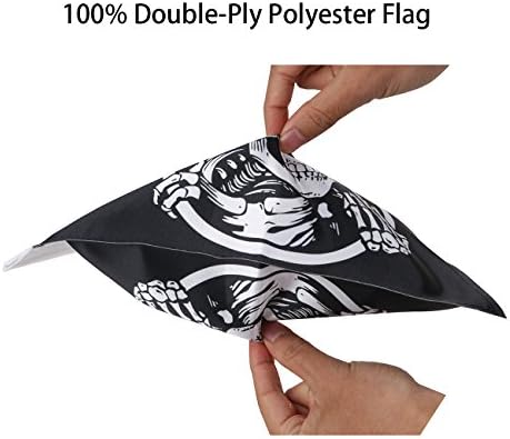 פיראטים אמריקאי דגל בנדנה עצמות צולבות גולגולת 6 על 9 דגלים, אופנוע דגל עם 4/5 שרוול עבור 3/8 דגל הר קטבים