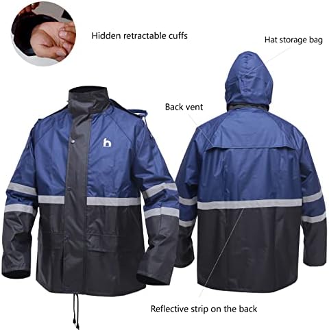 חליפת גשם לגברים ונשים מעילי הילוכים ומכנסיים משקפים עבודה אטומה למים מעיל גשם קל משקל