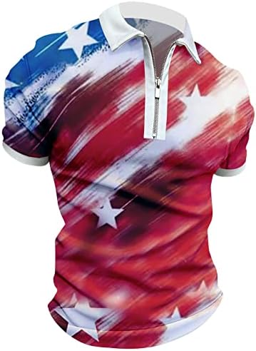 חולצות פולו דגל אמריקאי אמריקאי 4 ביולי חולצות טריקו וינטג