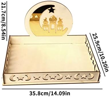 קישוטים שולחן של עיד מובארק קישוטים רמדאן קישודים רמדאן מגש עץ עיד מובארק צלחות קינוח רמדאן ירח הכוכב הגשת