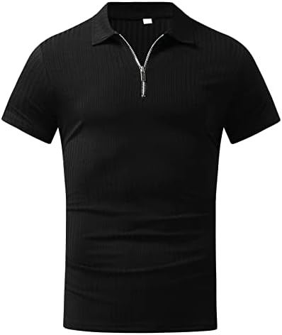 פולו חולצות לגברים קצר שרוול גולף חולצות זכר קיץ מוצק חולצה מוצק צבע שחור פולו חולצות קצר שרוול