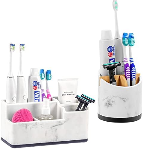 מחזיקי מברשת שיניים ויטוויטי לחדרי אמבטיה, אחסון מחזיק משחת שיניים/משחת שיניים, מארגן אמבטיה למראה