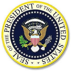 ג'וניור סטודיו 4x4 אינץ 'עגול מדבקת חותם נשיאות -LOGO נשיא POTUS DC רשמי טראמפ ויניל מדבקה מדבקה