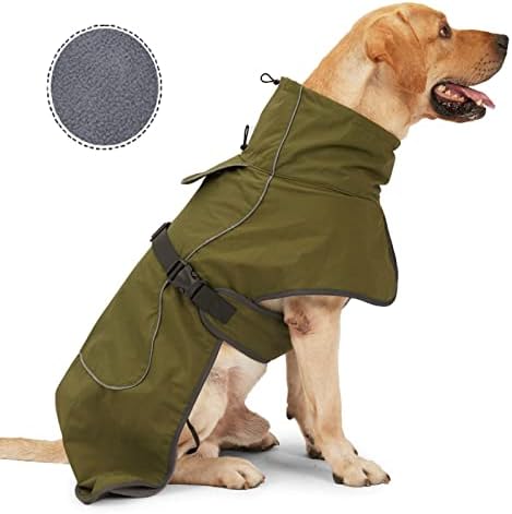 מעיל גשם של כלב - מעילי חורף אטומים למים מעיל חורף אטום לרוח עם מעיל גשם של כלב חורפי קטיפה עם רצועת