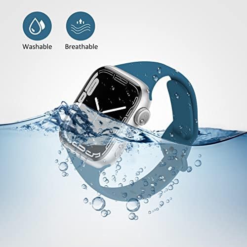 Oribox תואם להקות Apple Watch 41 ממ 40 ממ 38 ממ, רצועות יד סיליקון רכות עם אבזם לסדרת IWatch SE 8 7 6 5 4 3