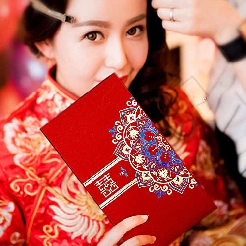 10 יחידות חתונה אדום מעטפות, מזל כסף מעטפות מתנה במזומן מעטפות מנות לחתונה,סיני מסורת מתנה לעטוף שקיות עבור