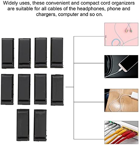 רכב רכב רכב חוט כבל כבל חוט קליפים: 10 יחידות כבלים דבק עצמי עוטפים קשרים של חוט שולחן
