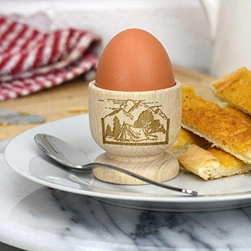 אזידה 'קמפינג והרים' כוס ביצה מעץ