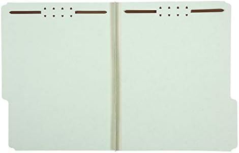 אמזון יסודות לוח אטב תיקייה- ממוחזר, 1/3 כרטיסייה, 1 הרחבה, 2 אטב, אור ירוק, מכתב , 25 לספור