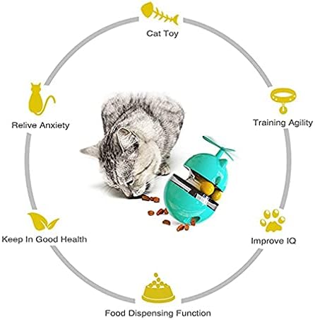 צעצועי כוסית לחתולים אינטראקטיביים ， צעצוע חתול מתכוונן מזון מתכוונן לחתול צעצוע של חידת חתול ， חתול מזין