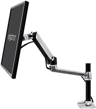 ארגוטרון-זרוע צג יחיד, תושבת שולחן עבודה-לצגים עד 34 אינץ' , 7 עד 25 פאונד– מוט גבוה, אלומיניום מלוטש