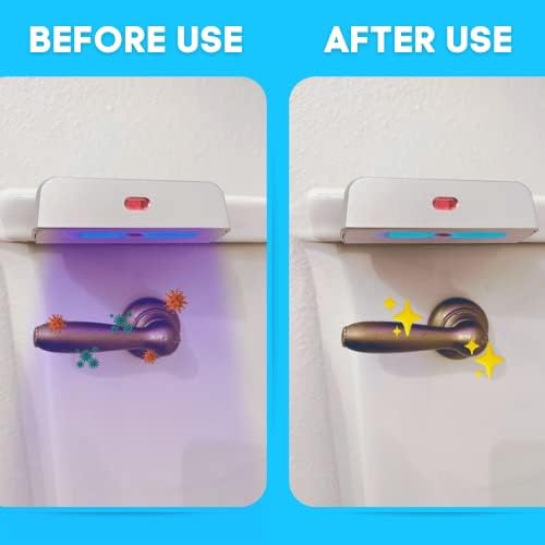 חומר ניקוי אור UV למנופי סומק לשירותים, כפתורים וידיות - אין צורך בשרביט UV, עיקרי אור UVC קבועים מחטאים