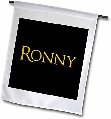 3רוז רוני שם תינוק נפוץ בארצות הברית. צהוב על קמיע שחור-דגלים
