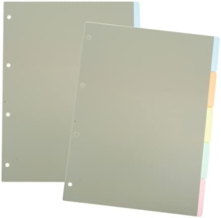סטובוק 10 יחידות חוצצים - צבעוני צבעוני הערות קבצי קריאת נייר כיס מסווג מתכנן כרטיסיות סמני קלסר מפריד פלסטיק