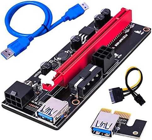 מחברים חדשים ביותר Ver009 USB 3.0 PCI -E Riser ver 009S Express 1x 4x 8x 16x מארח מתאם מתאם SATA 15 pin עד 6