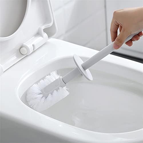Genigw שיער רך מברשת שירותים עמידה ברצפה ניקוי שירותים אביזרי אמבטיה הגדרת פריטים ביתיים (צבע: E, גודל