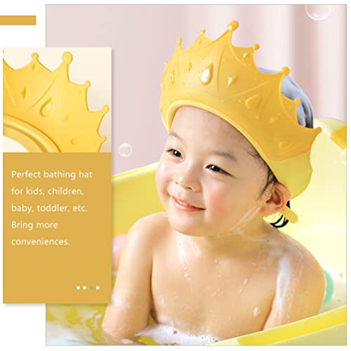 תינוק תינוק הליכונים עבור בנות מקלחת כובע בטיחות שמפו כובע כתר בצורת רחצה כובע מתכוונן מגן כובע עבור ילד כביסה