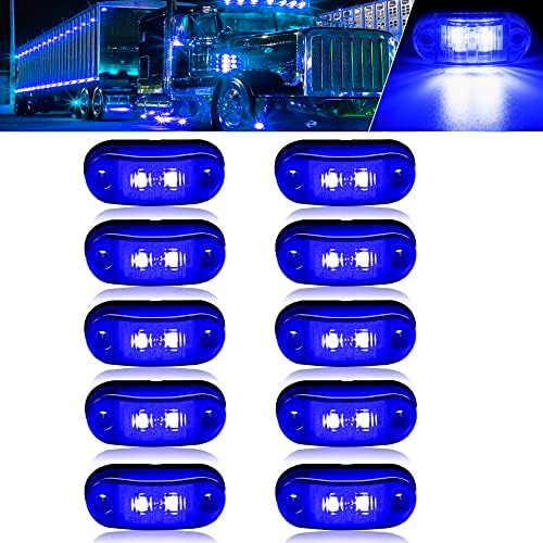 ALFU 10 חבילה כחולה DC12-24V IP68 אטומי LED אטומים אורות נגרר אורות קדמי LED אחורי צד סמן מחוון מרווח אור