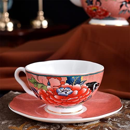 15 יחידות בסגנון אירופאי עצם סין קפה סט תה חרסינה מוזהב סט אחר הצהריים קומקום סוכר קערת חלב קפה קפה קפה