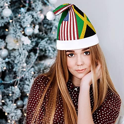ארהב פיאג ג ' מייקה דגל פאייטים חג המולד כובעי סנטה חג המולד כובע למבוגרים שמח חג המולד המפלגה תלבושות בני