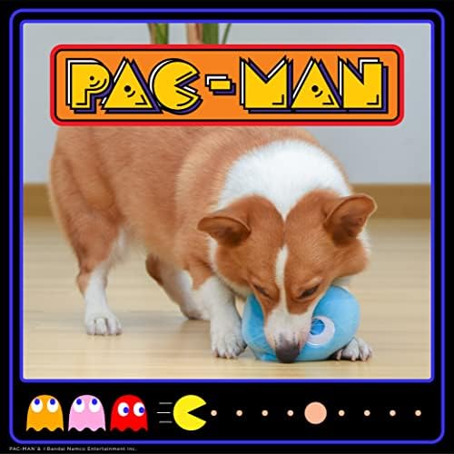 PAC-Man לחיות מחמד 8 דיו, צעצוע ציוץ קטיף רוח רפאים כחול לכלבים
