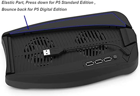 מעריץ קירור פיקואן עמדת מאוורר עבור קונסולת משחק PS5 עמדת אנכית usb קירור חיצוני עם 3 רכזת יציאת USB