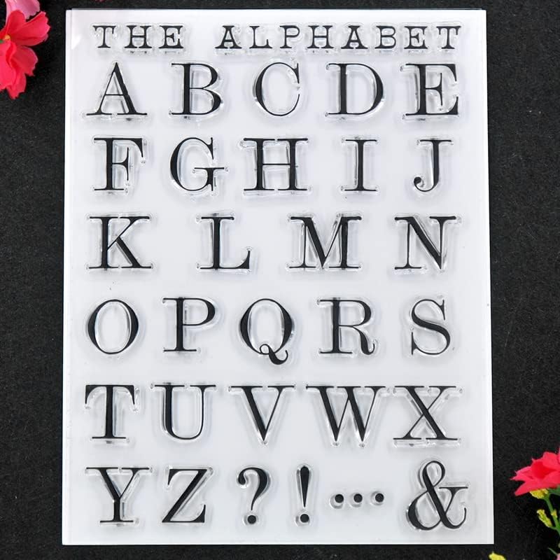 Ddouse the Alphabet האותיות האנגלי חותמות ברורות לביצוע כרטיסים וקישוט DIY Scrapbooking 2111544