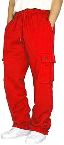 מכנסי מטען רגועים של גברים מכנסיים מכנסיים מכנסיים מזדמנים מרובי כיס מטיילים מכנסי טרנינג חיצוניים מכנסי