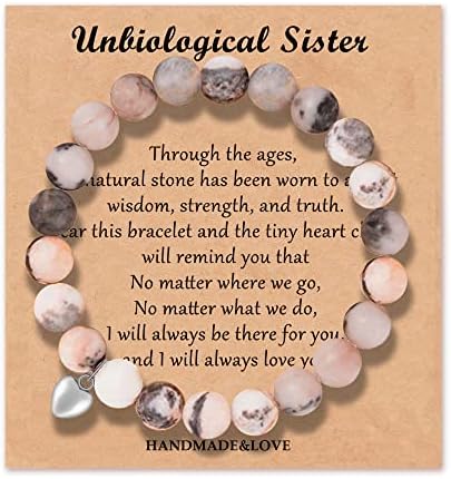 תכשיטי & כרטיס טבעי אבנים אחות צמידים,יום הולדת מתנות אחות הטוב ביותר חבר